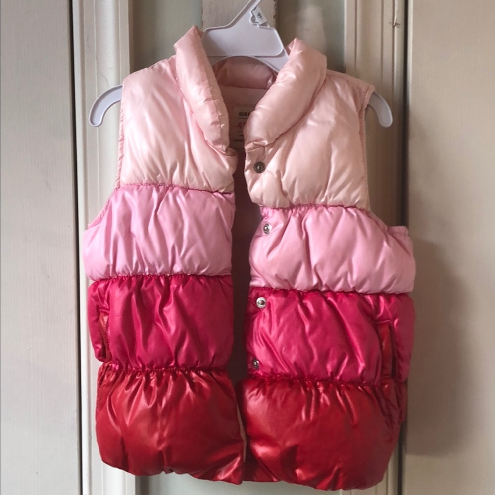 For toddler pink puffer vest.